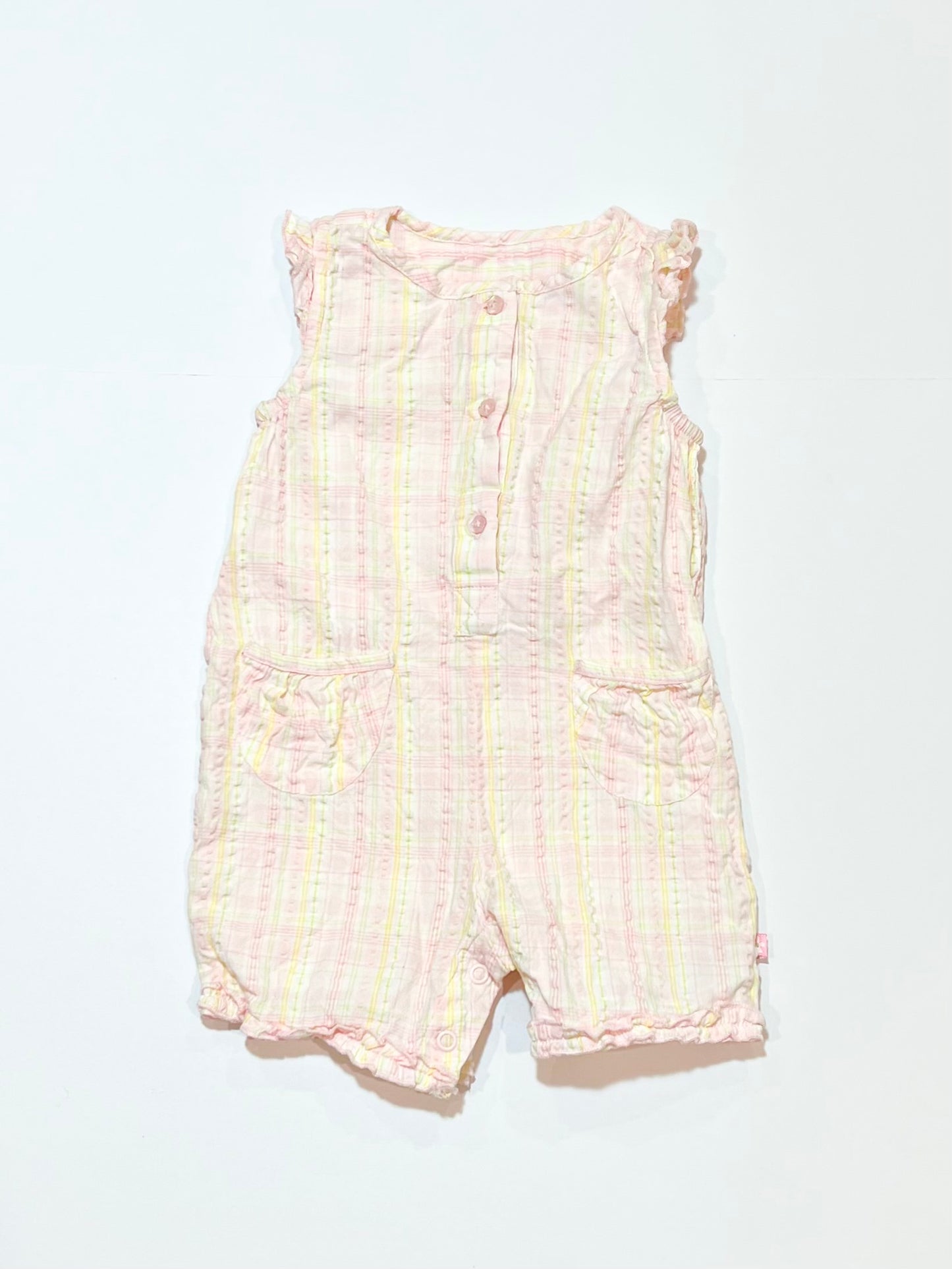 Striped playsuit - Size 6-9 months