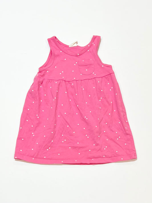 Pink jersey dress - Size 6-9 months