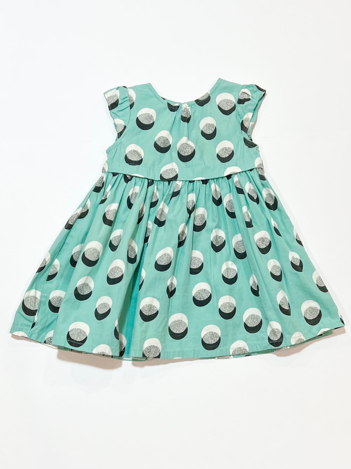 Green circles dress - Size 6-9 months