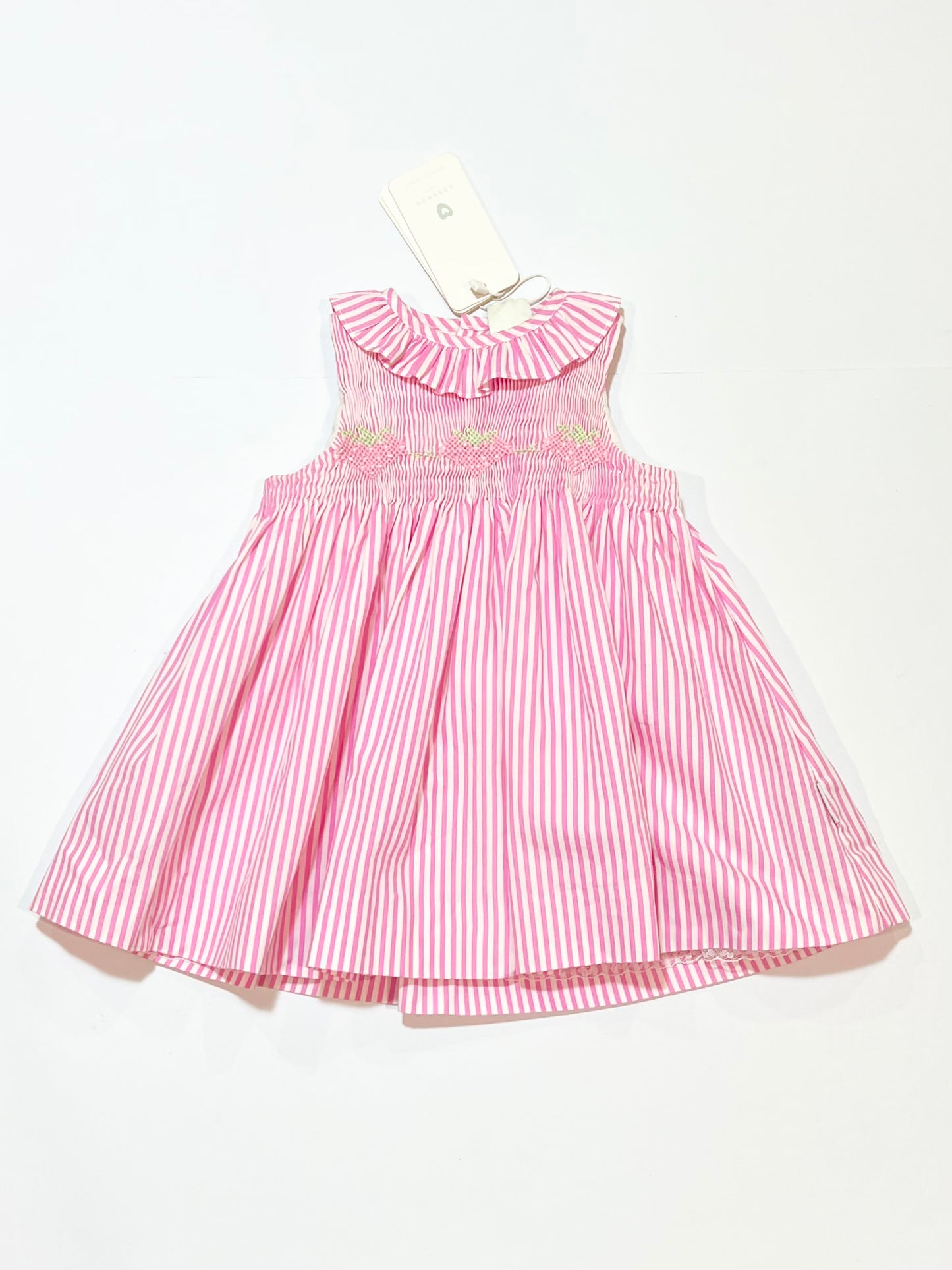 Striped smocked dress brand new - Size 0