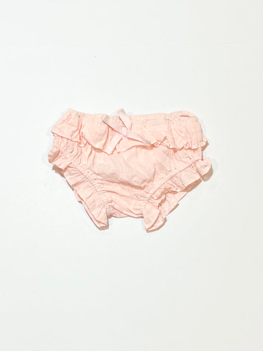 Pink ruffle bloomers - Size 00