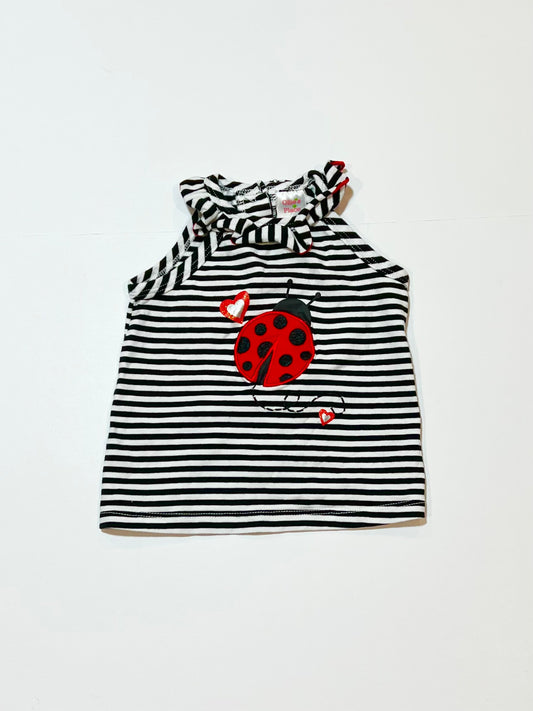 Striped ladybug tank - Size 00