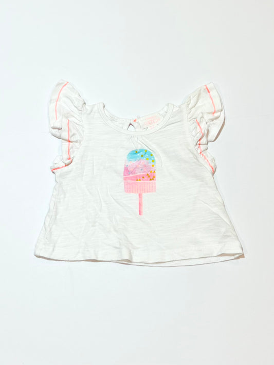 Icy pole ruffle tee - Size 00