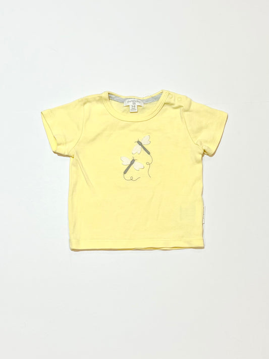 Yellow dragonfly tee - Size 00