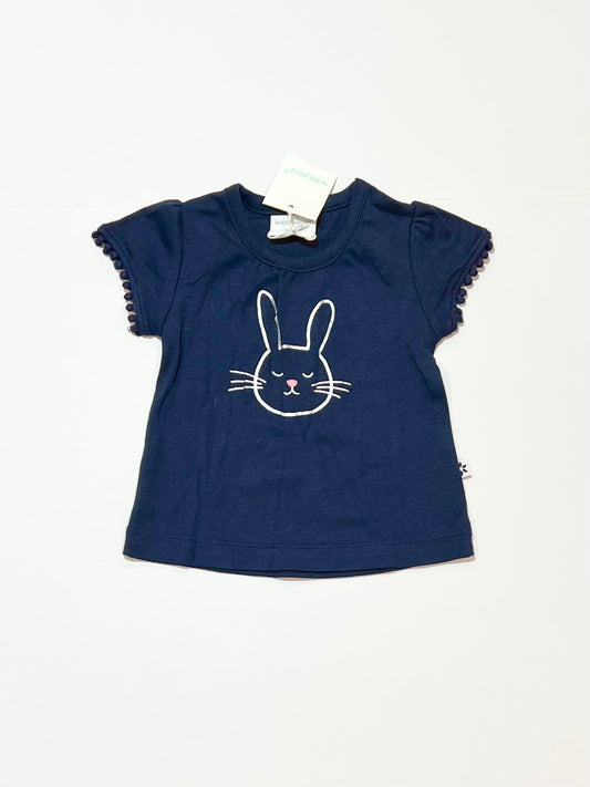 Navy bunny tee brand new - Size 00