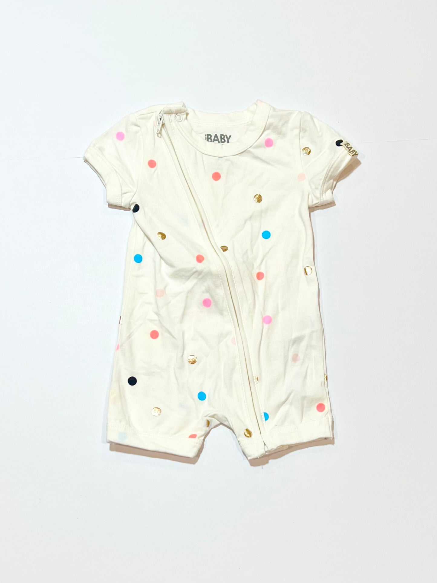 Spot zip romper - Size 00