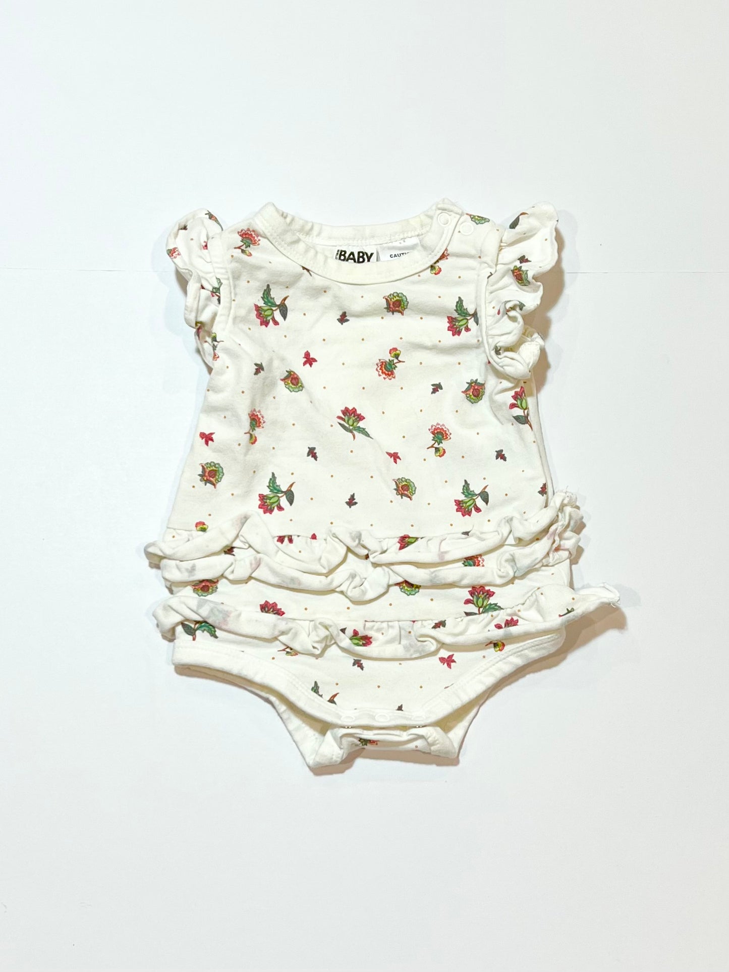 Floral ruffle romper - Size 00