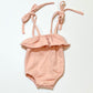 Pink ruffle romper - Size 00