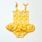 Yellow cutwork romper - Size 00