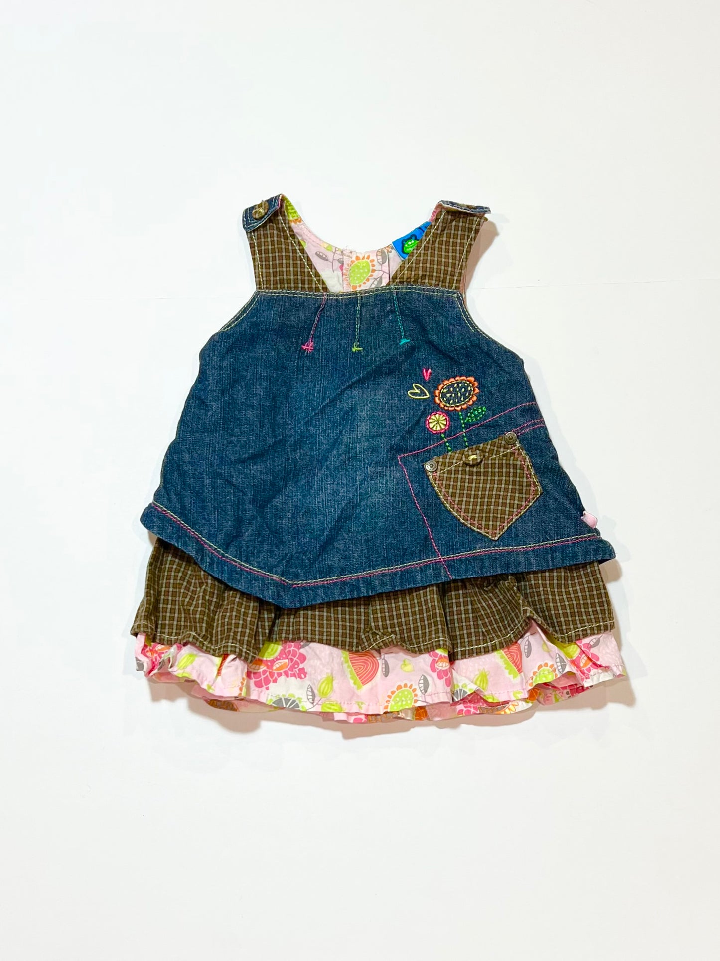 Denim ruffle dress - Size 00