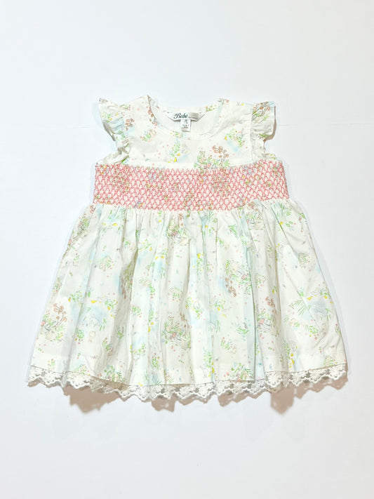 Floral smocked dress - Size 00