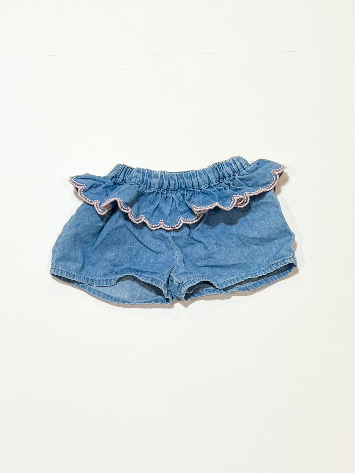 Chambray ruffle shorts - Size 000