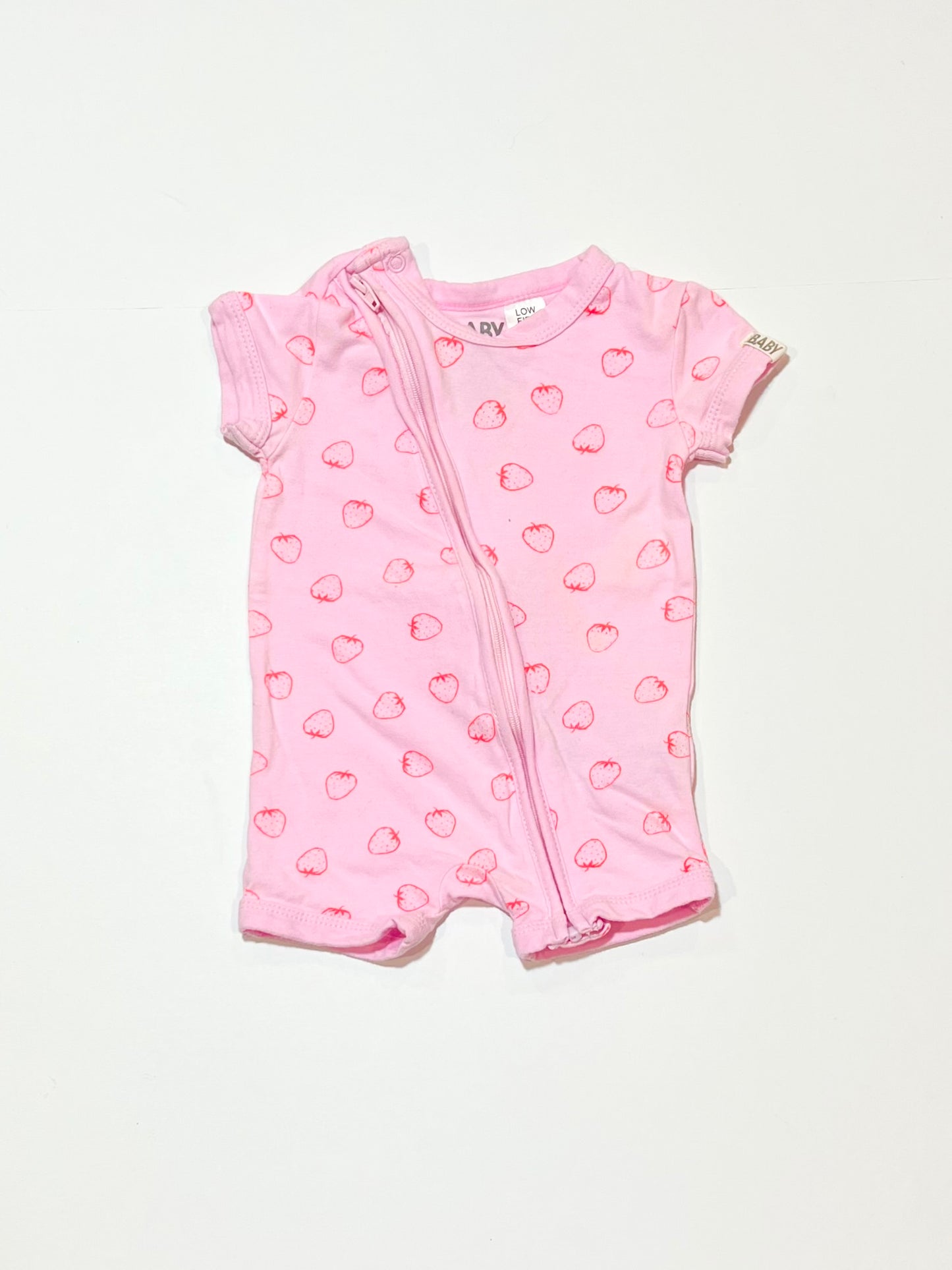 Strawberries zip romper - Size 000