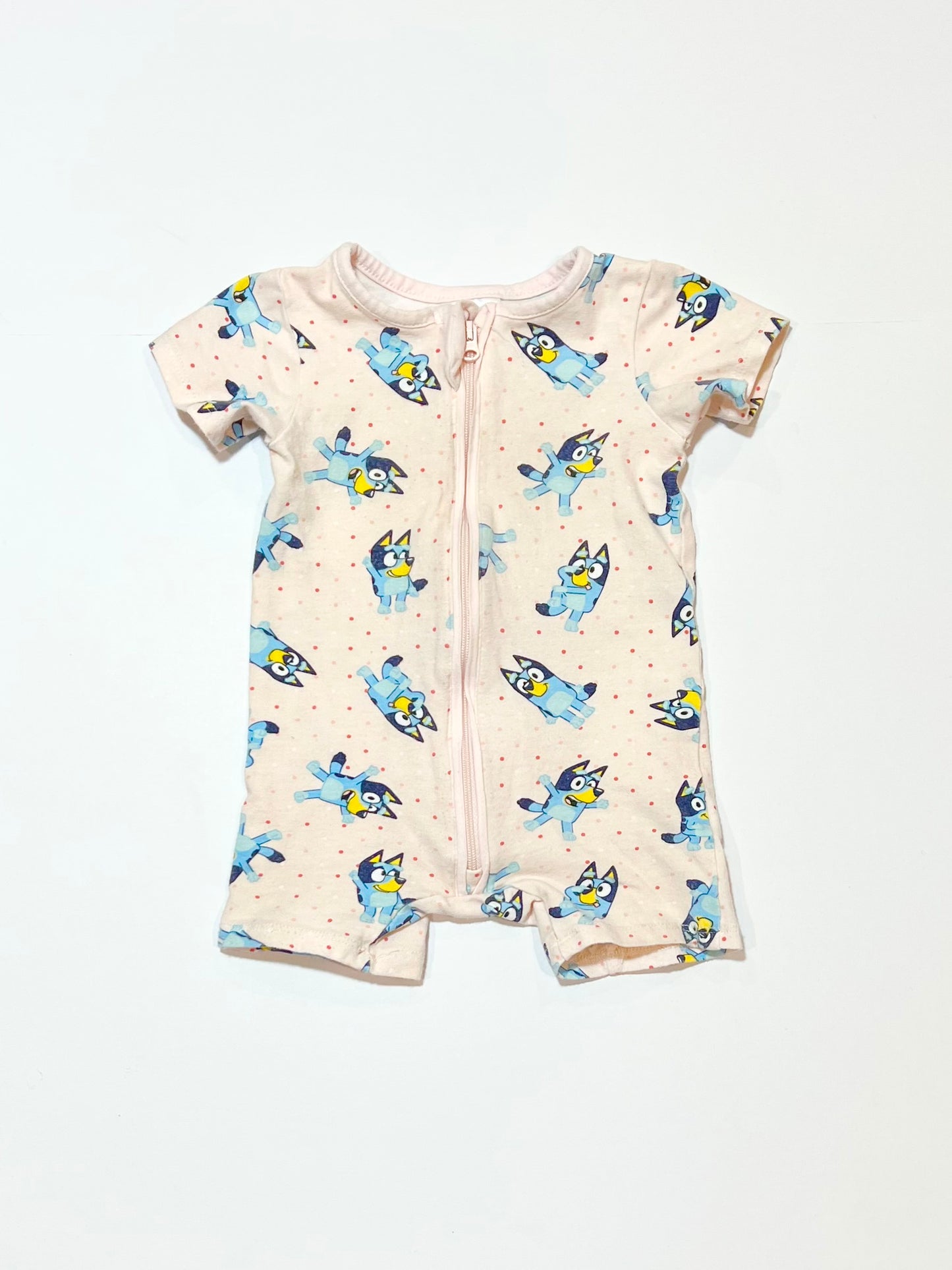 Pink zip romper - Size 000
