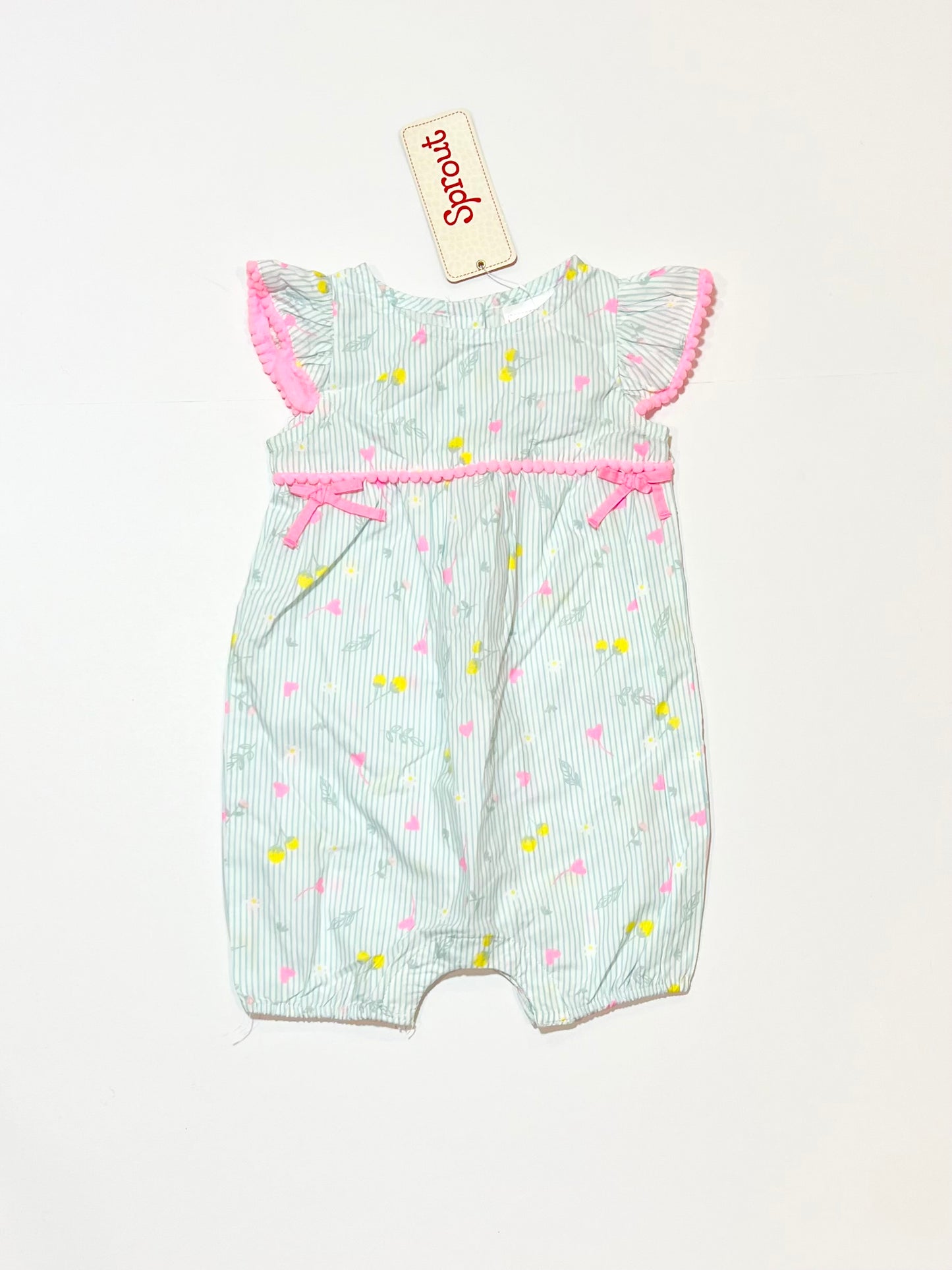 Striped cotton romper brand new - Size 000