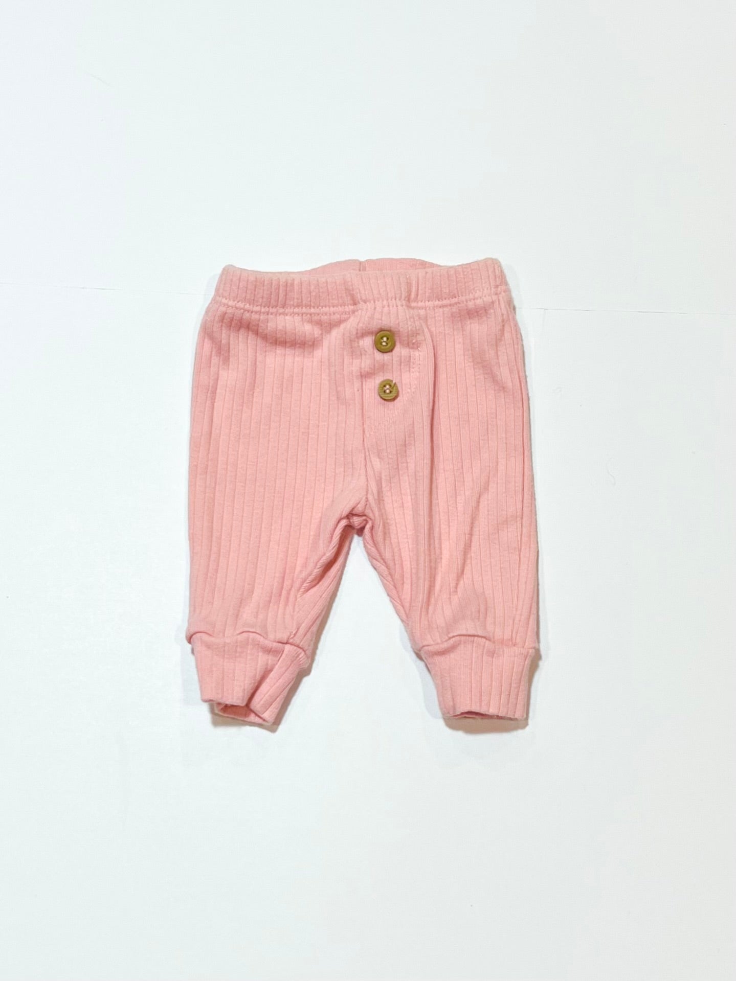 Pink ribbed pants - Size 00000