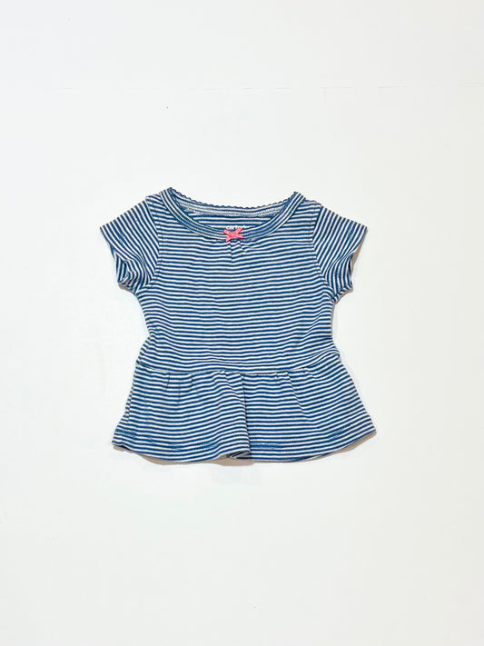 Striped peplum tee - Size 0000