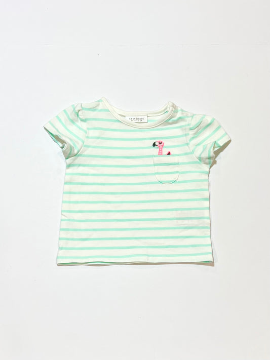 Striped flamingo tee - Size 0000