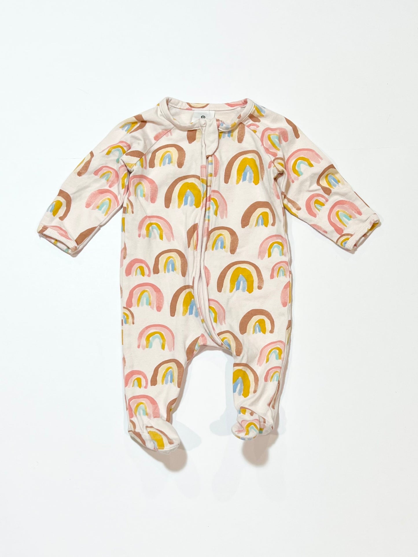 Rainbows zip onesie - Size 0000