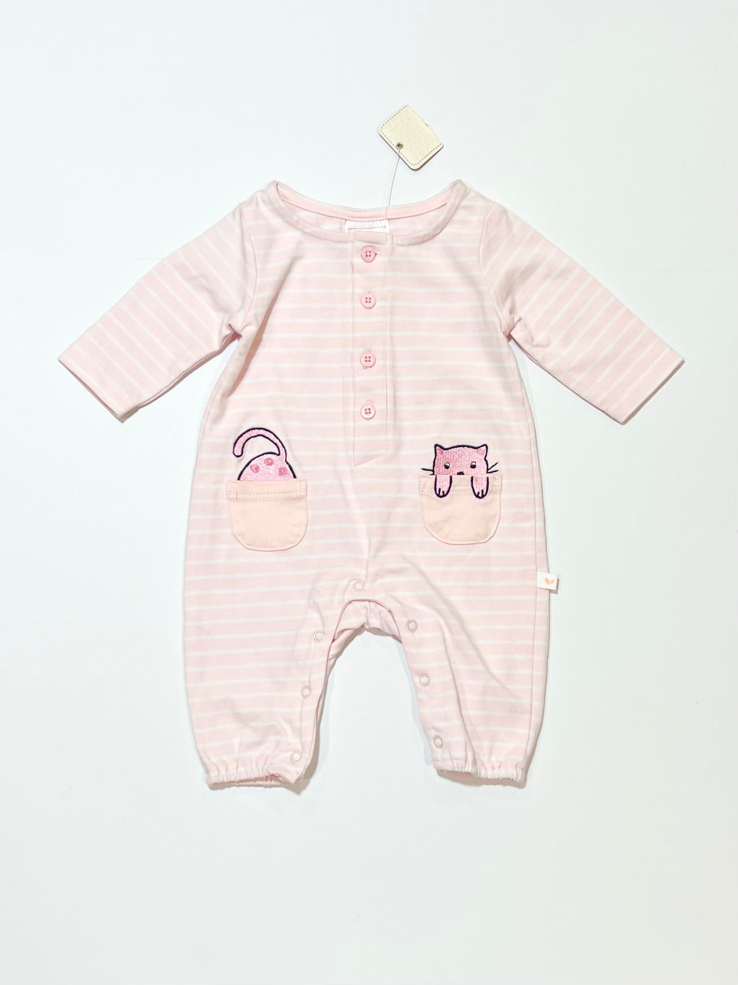 Pink cat onesie brand new - Size 0000