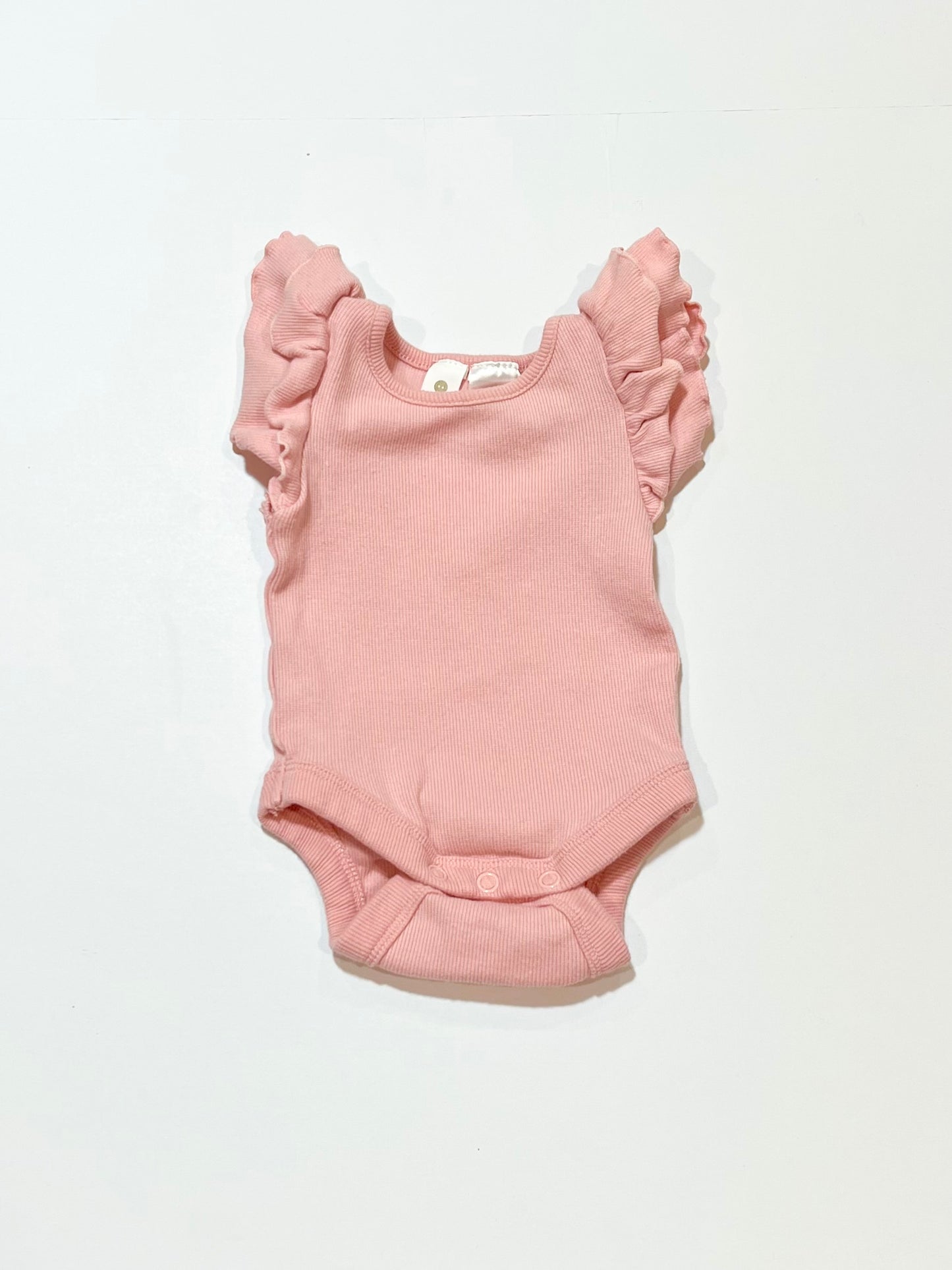 Pink ribbed bodysuit - Size 0000