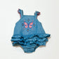 Chambray butterfly romper - Size 0000