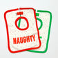 Naughty & Nice bib set - One size