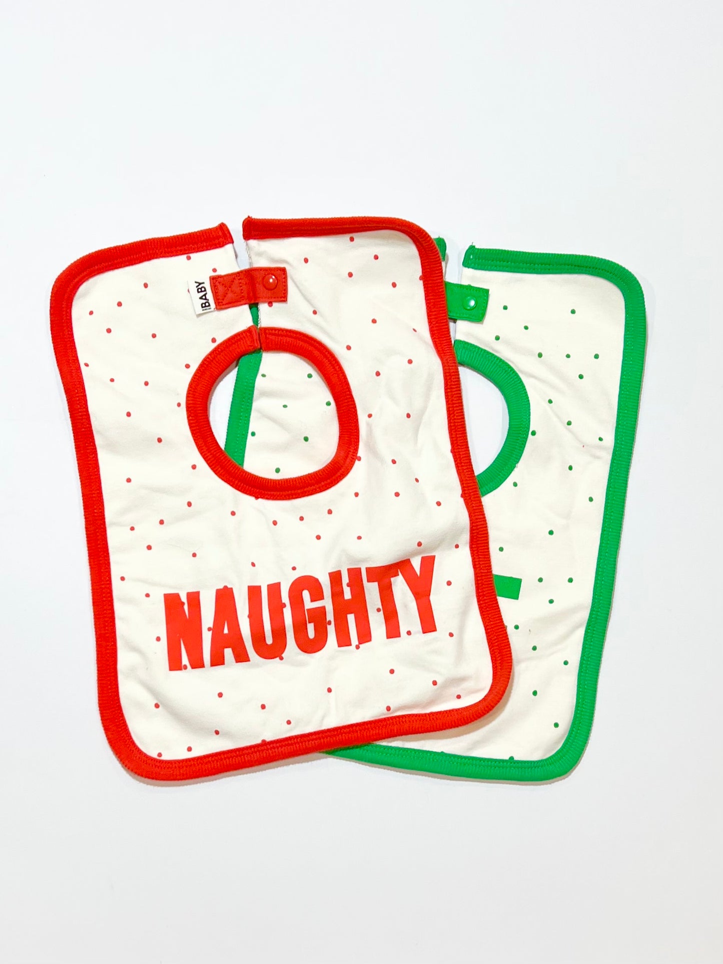 Naughty & Nice bib set - One size