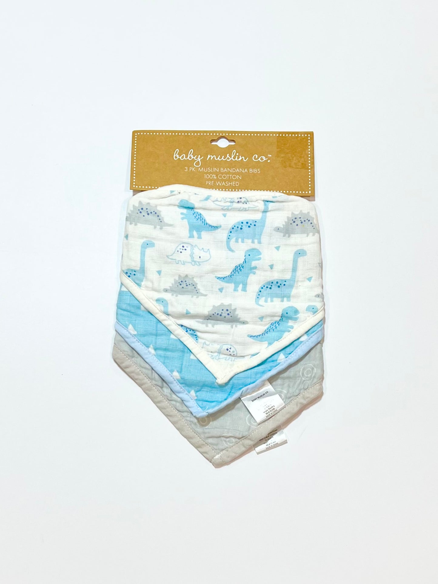 3 pack muslin bandana bib brand new - One size