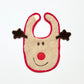 Fluffy Rudolph bib - One size