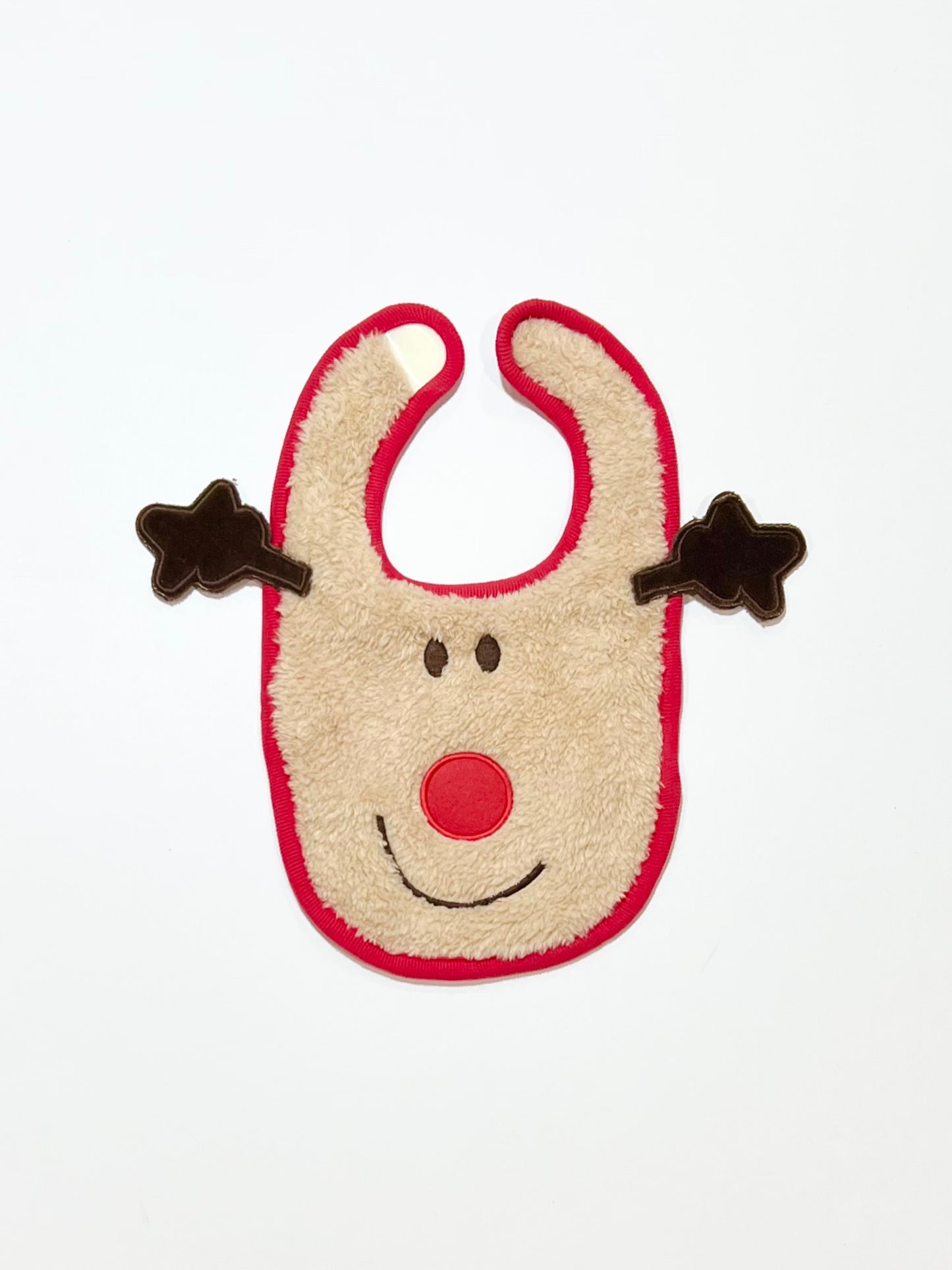 Fluffy Rudolph bib - One size