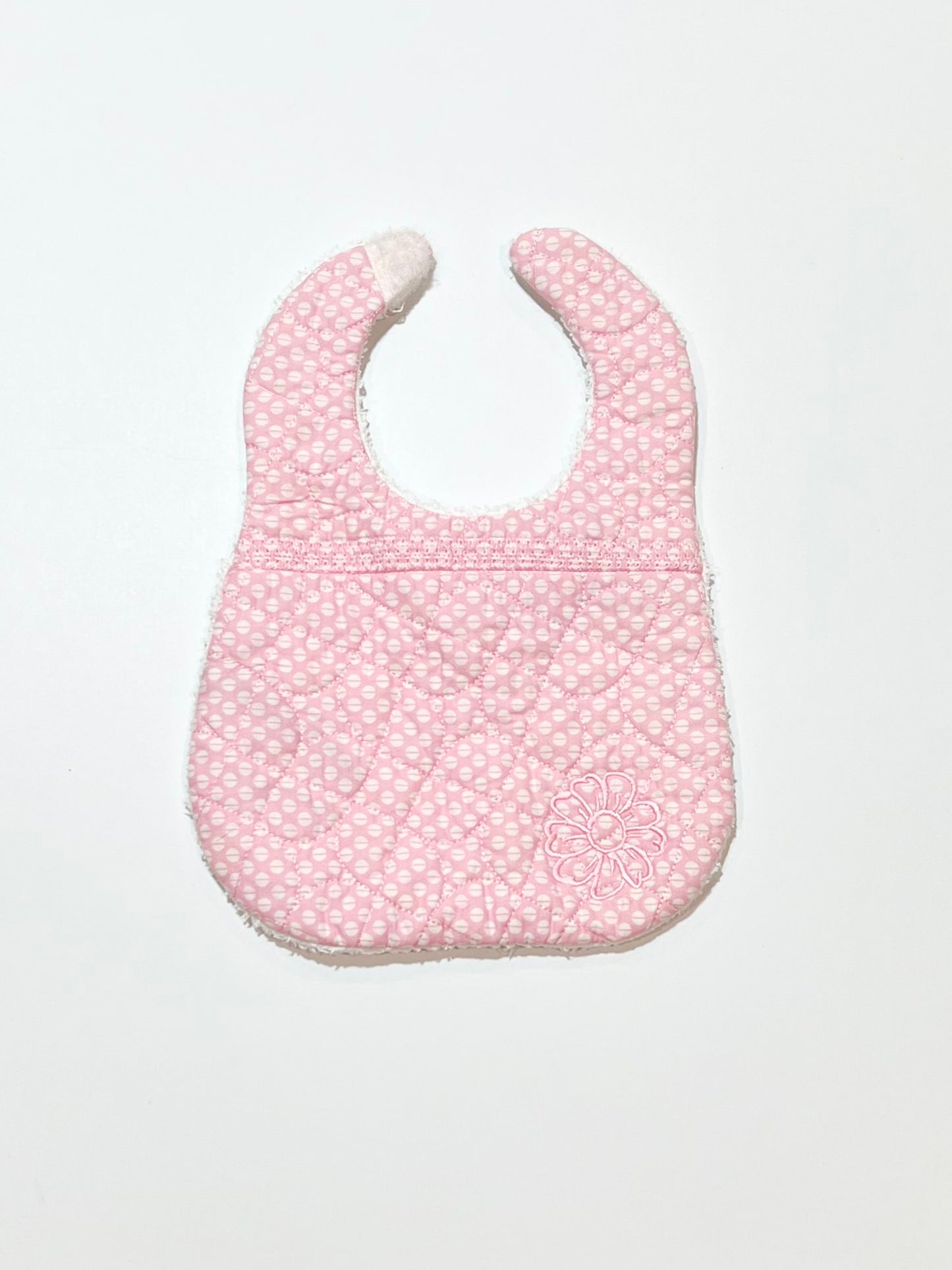 Pink quilted bib - One size