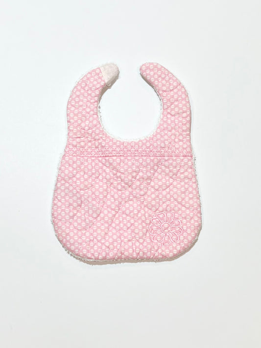 Pink quilted bib - One size