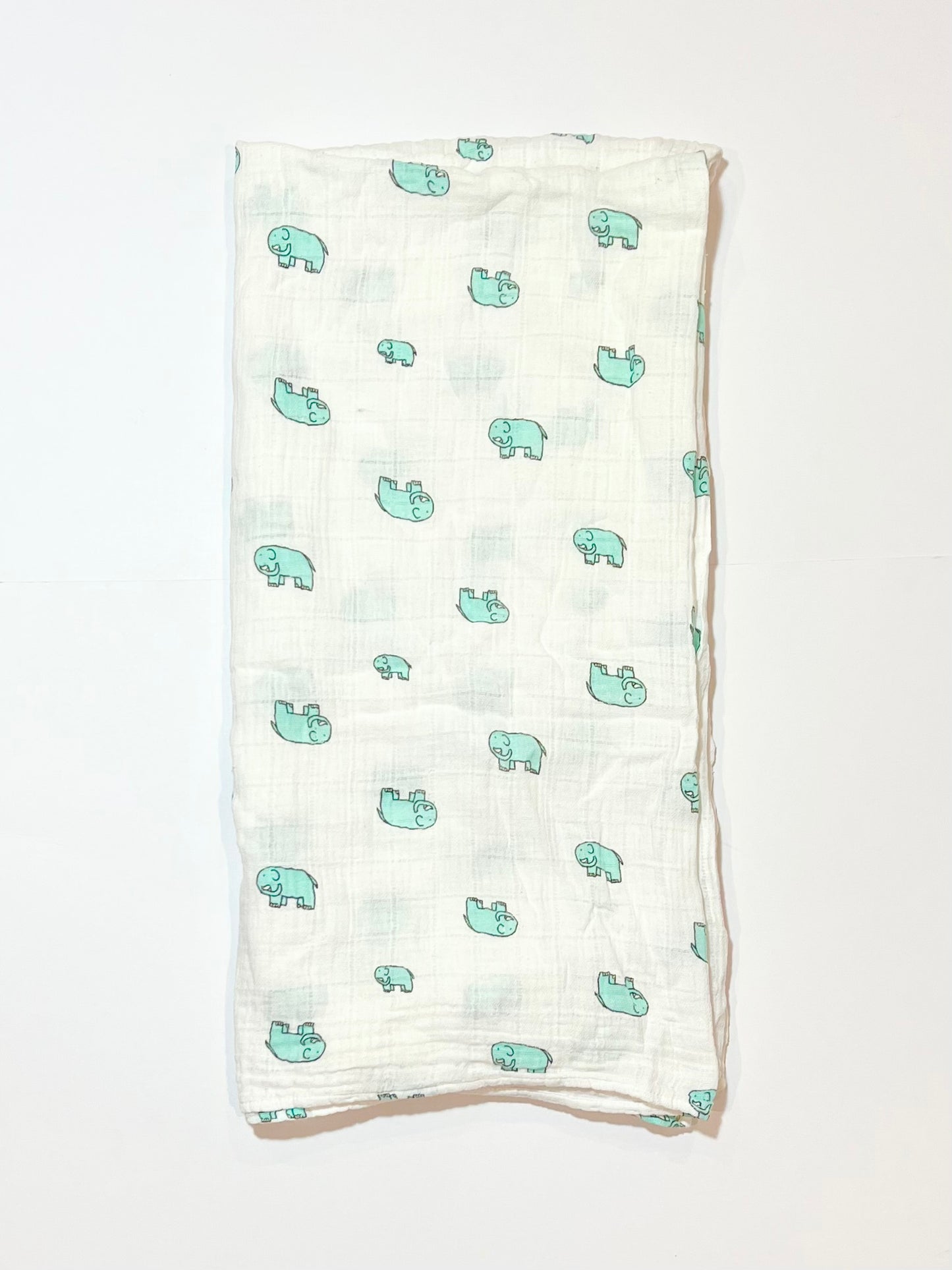 Elephant cotton muslin wrap