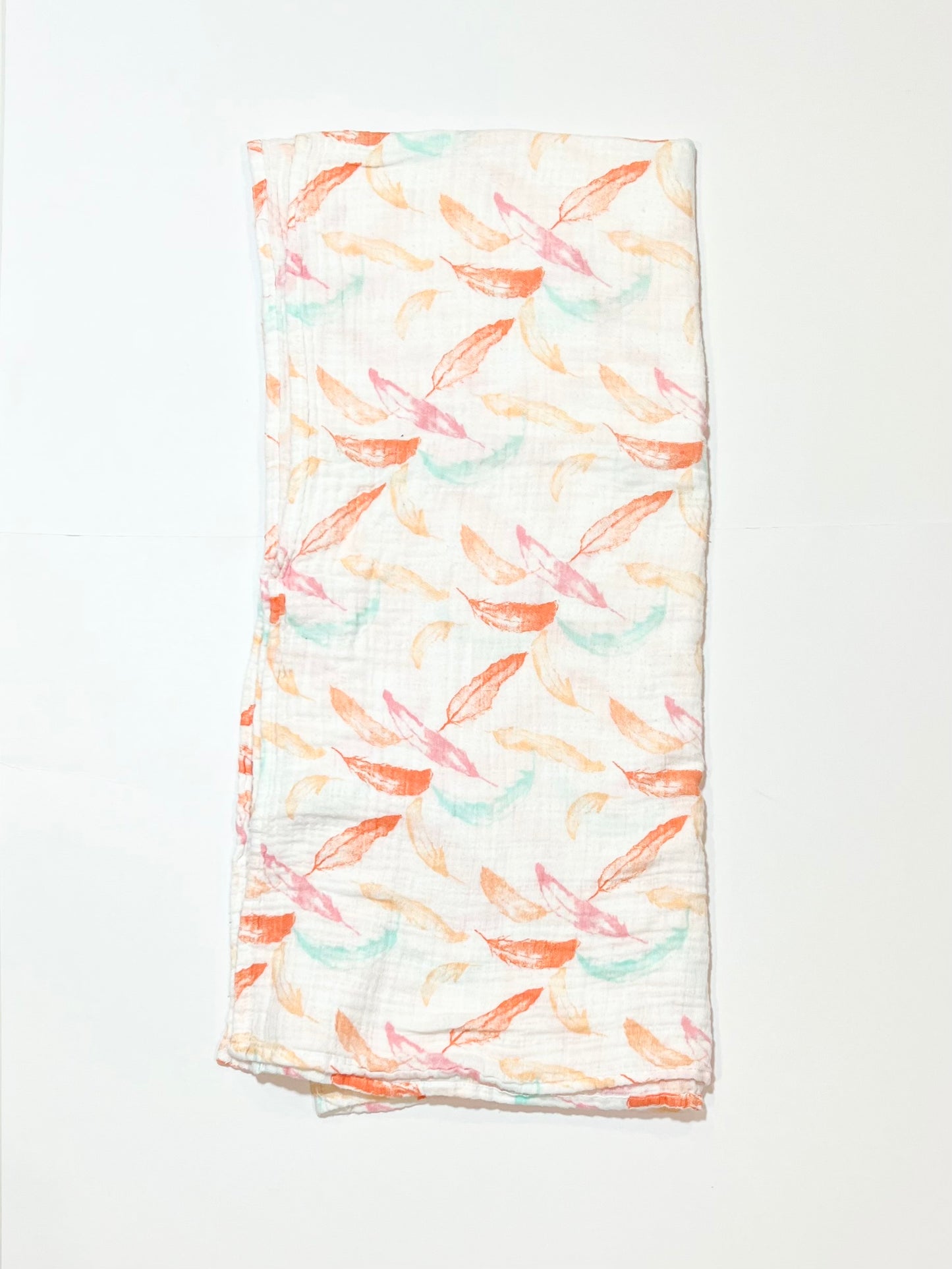 Feathers cotton muslin wrap