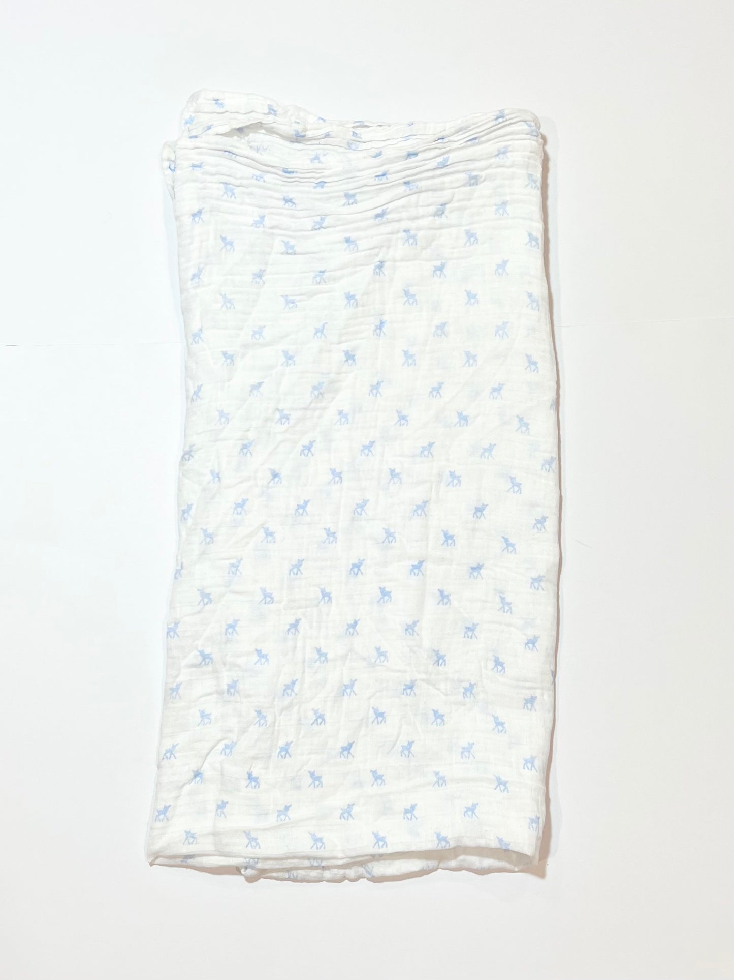 Blue deer cotton muslin wrap