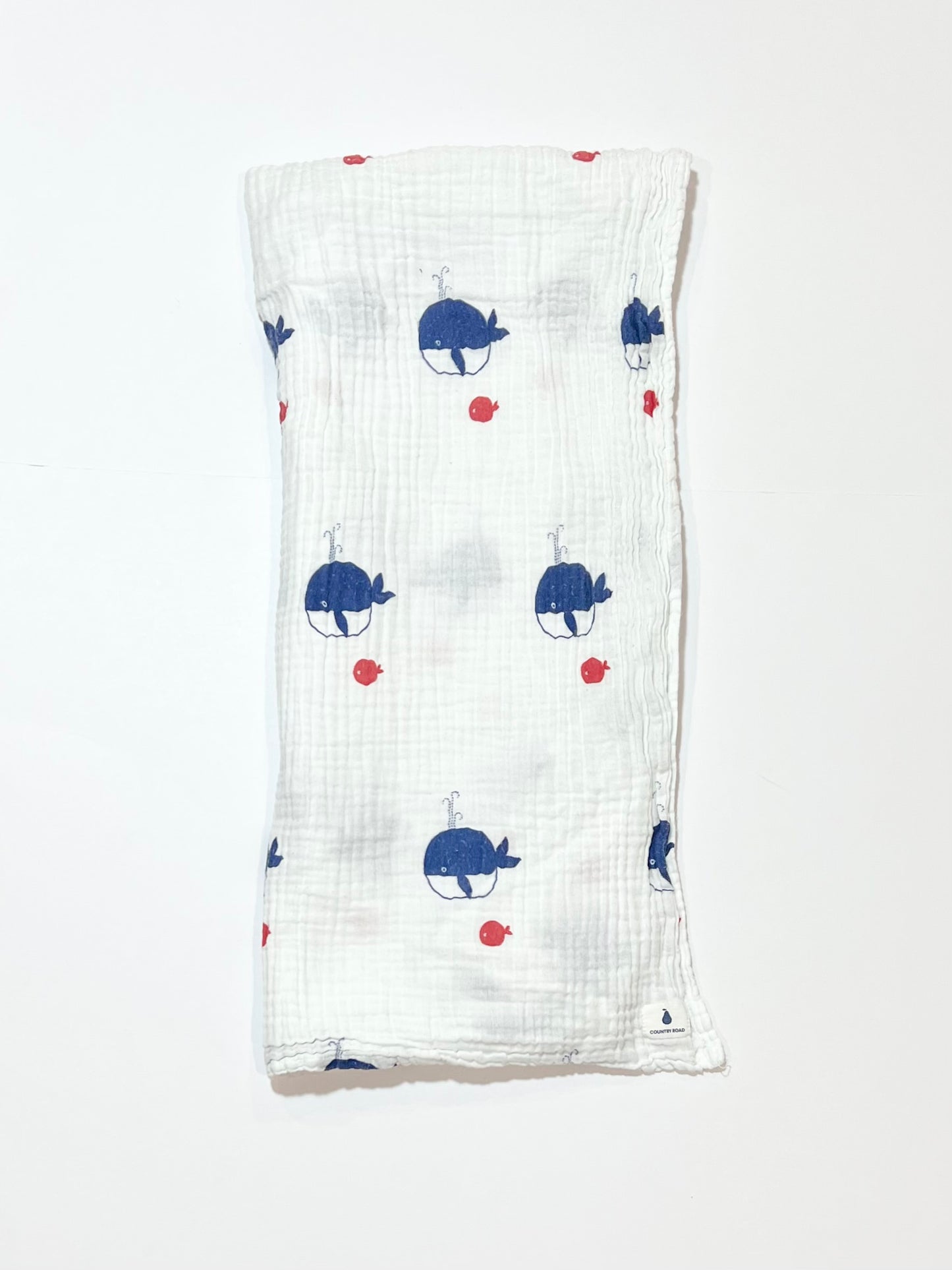 Whales cotton muslin wrap