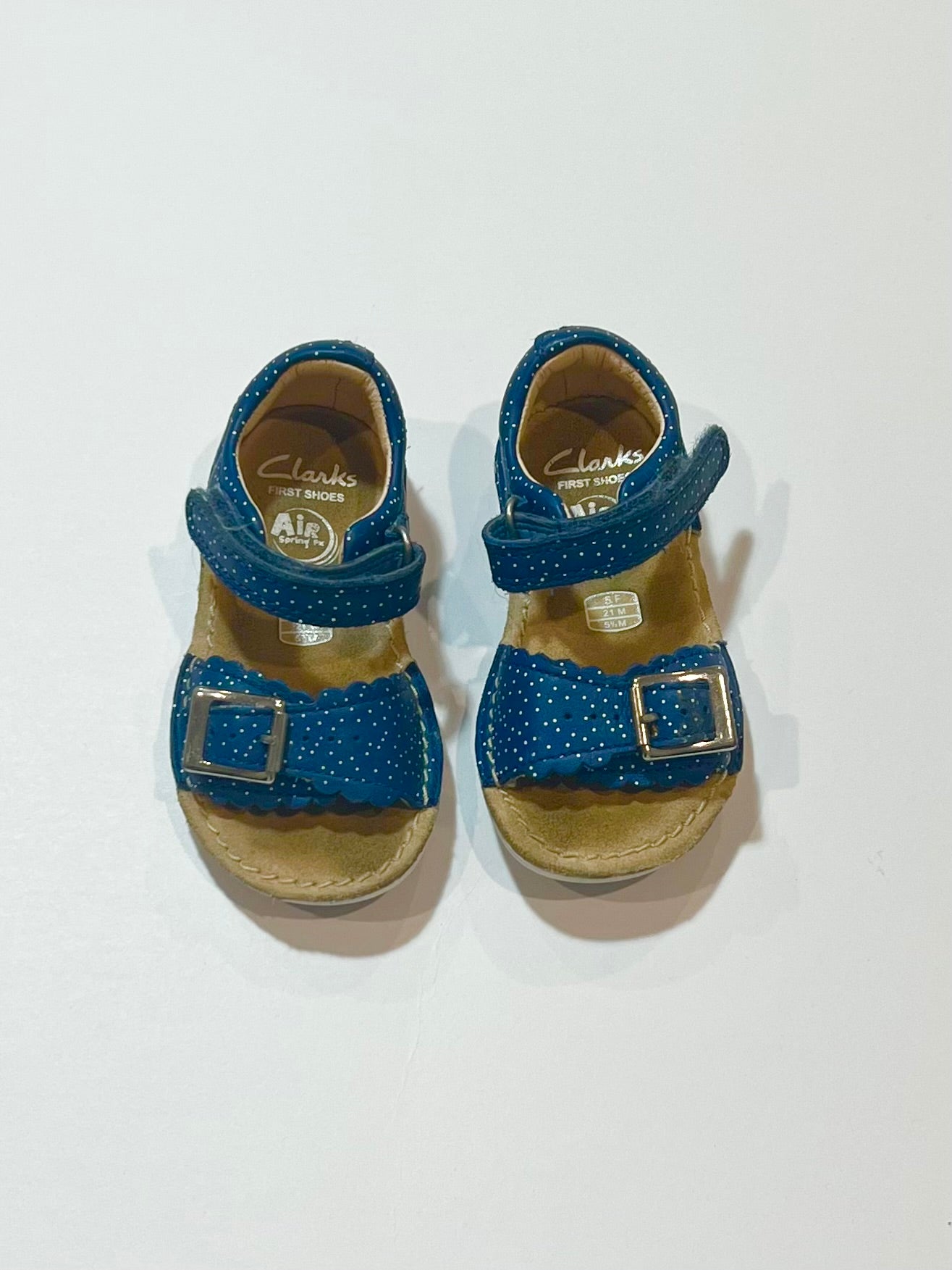 Blue leather sandals - Size EU21