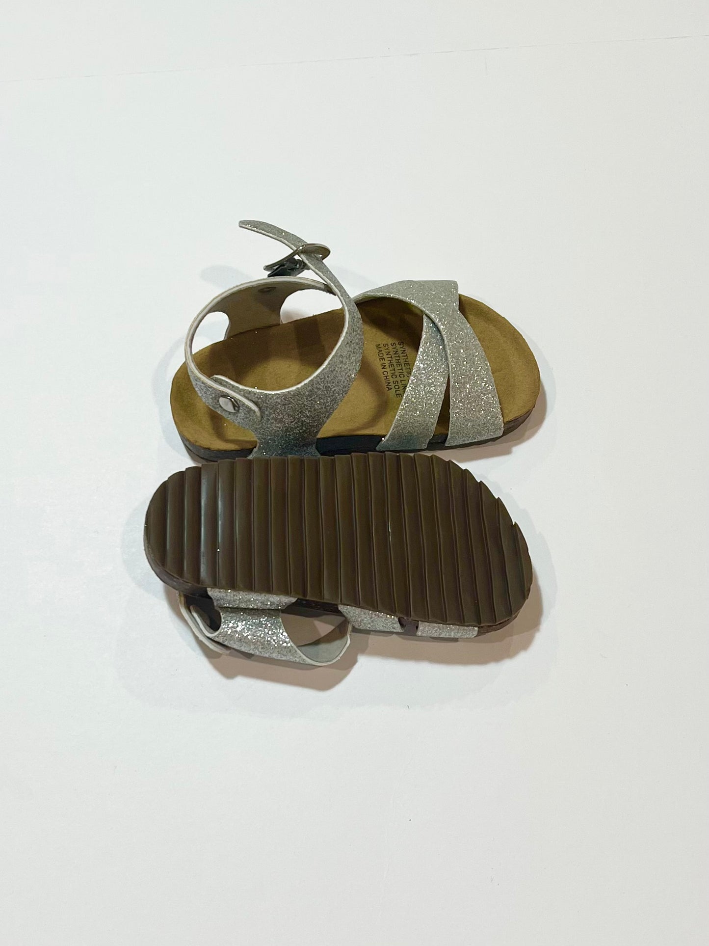 Silver sparkle sandals - Size 25