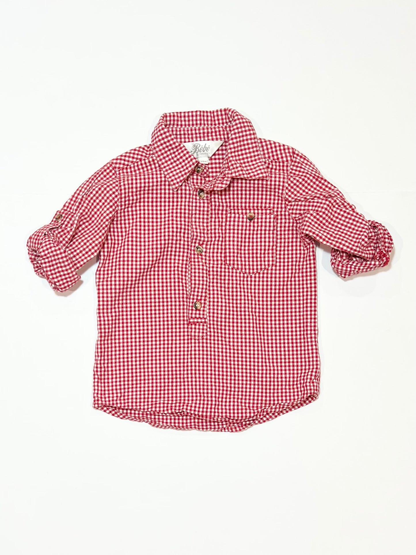 Red gingham shirt - Size 2
