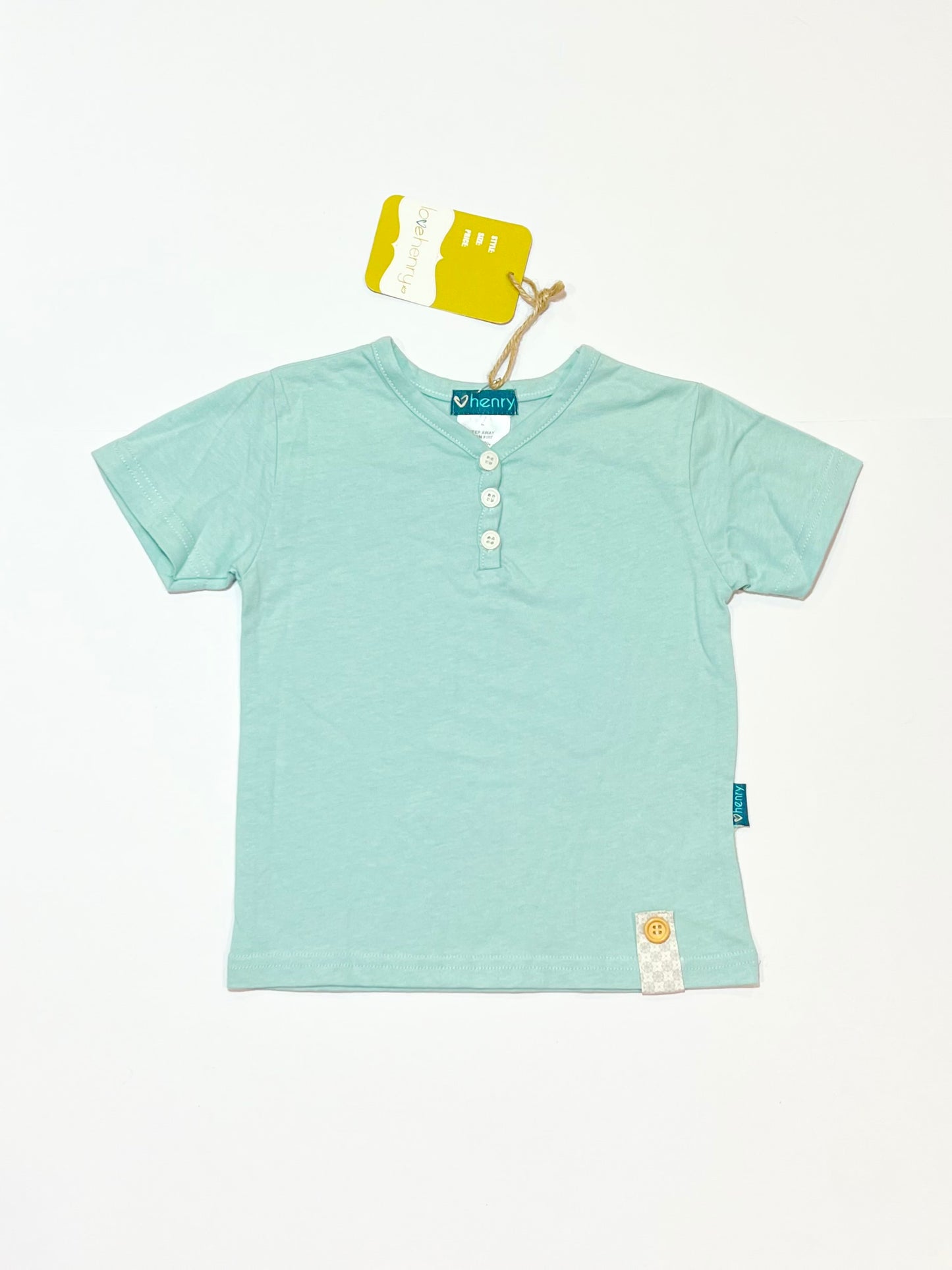 Blue henley tee brand new - Size 2