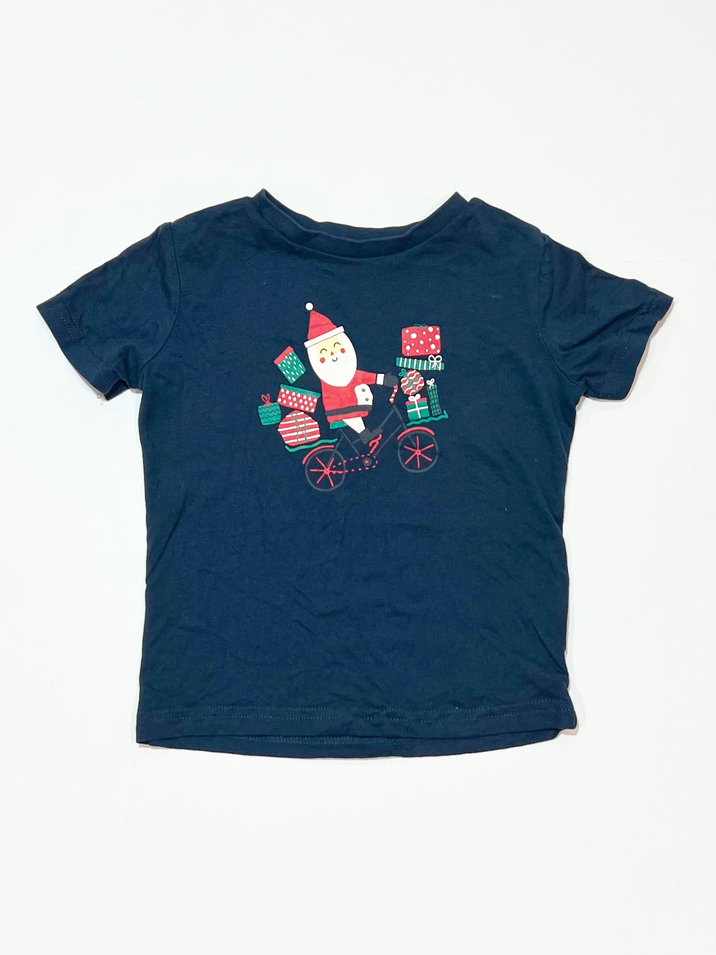 Navy Santa tee - Size 2