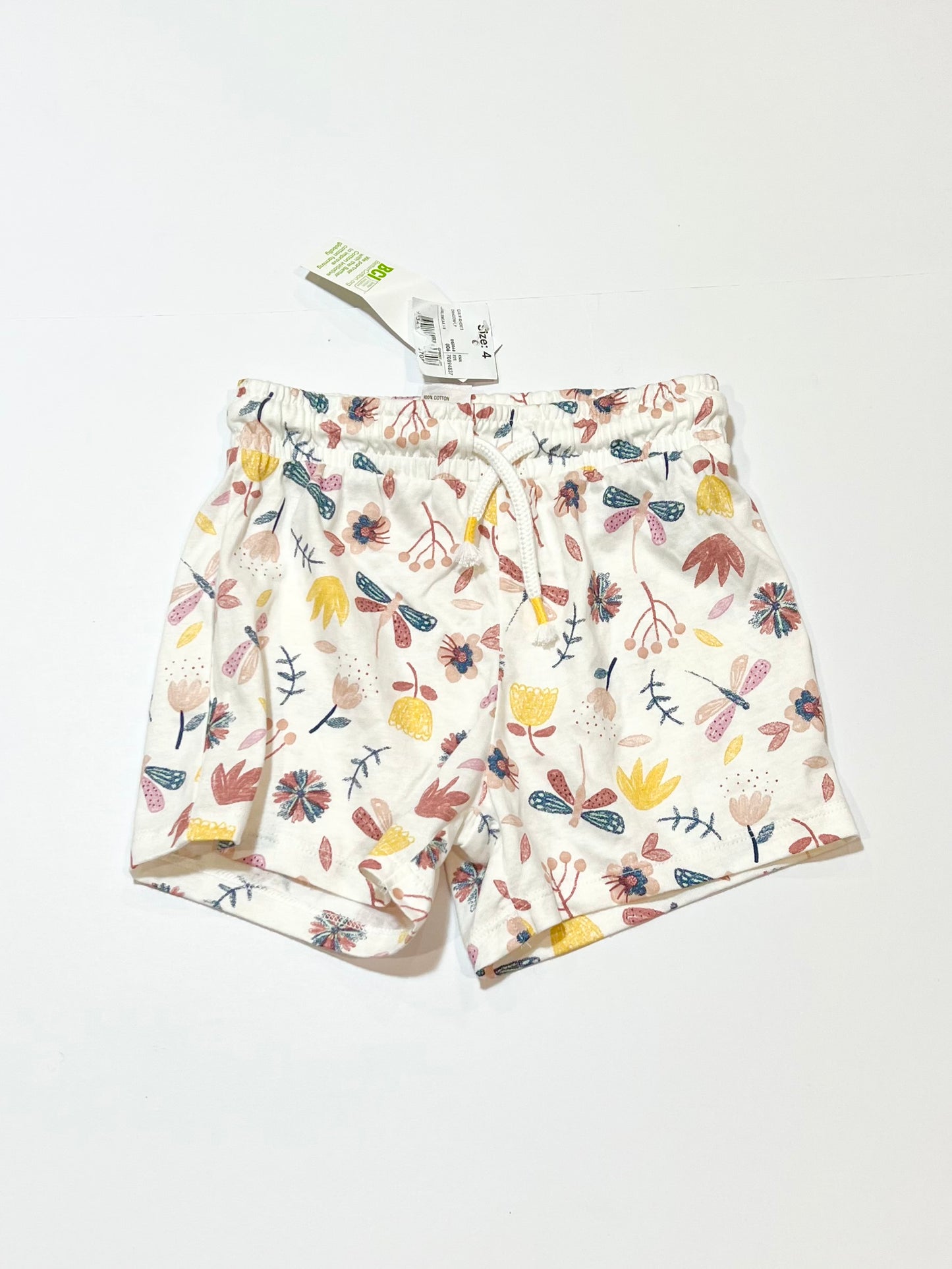 Floral jersey shorts brand new - Size 4