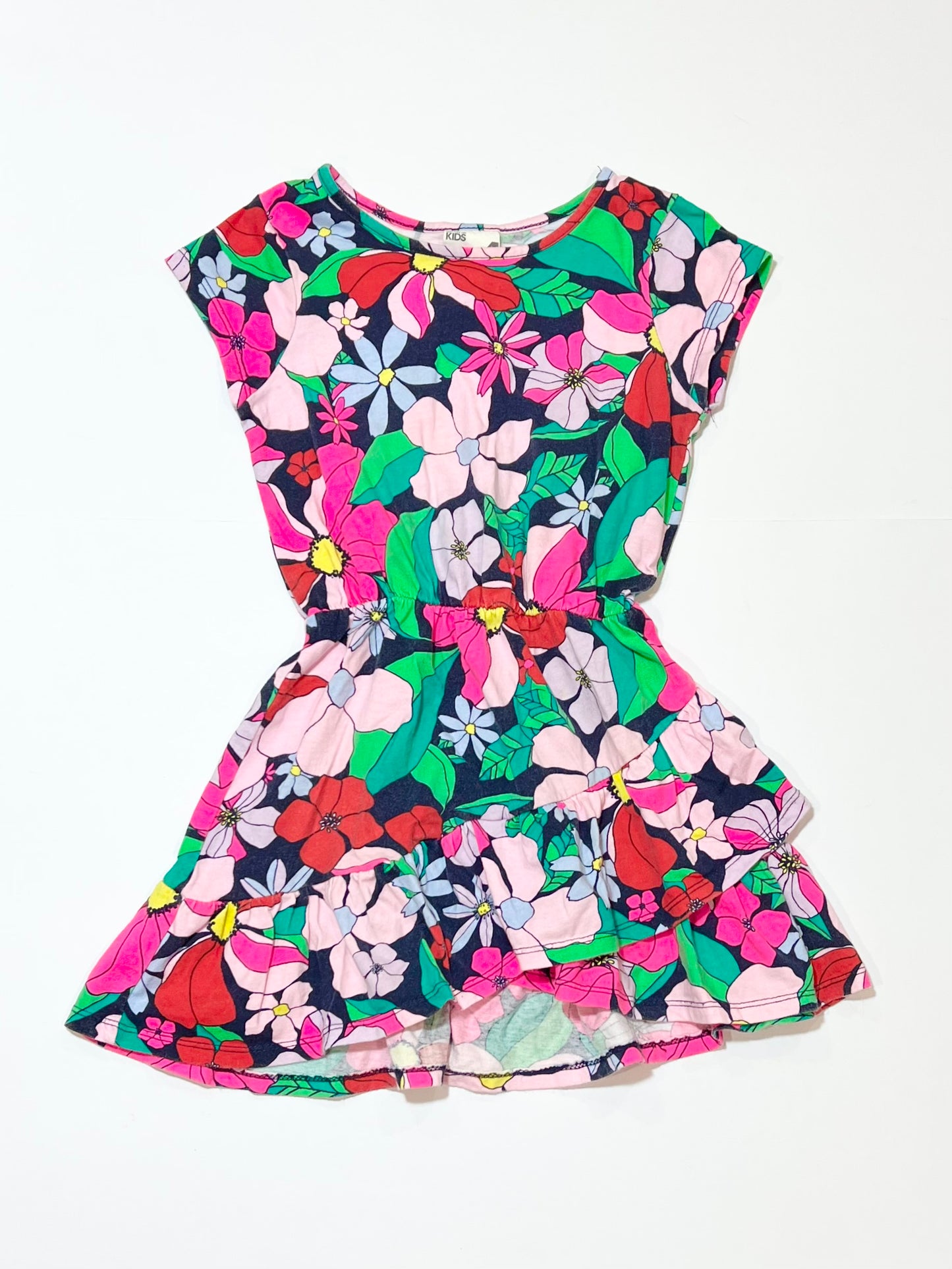 Floral jersey dress - Size 4
