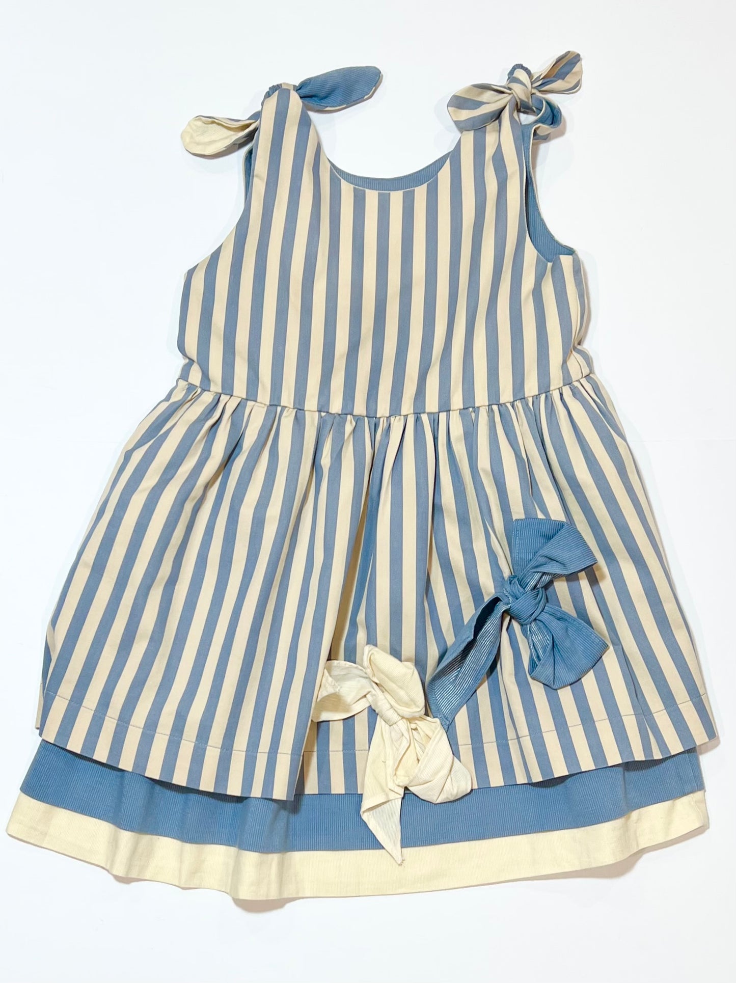 Striped bows dress - Size 4