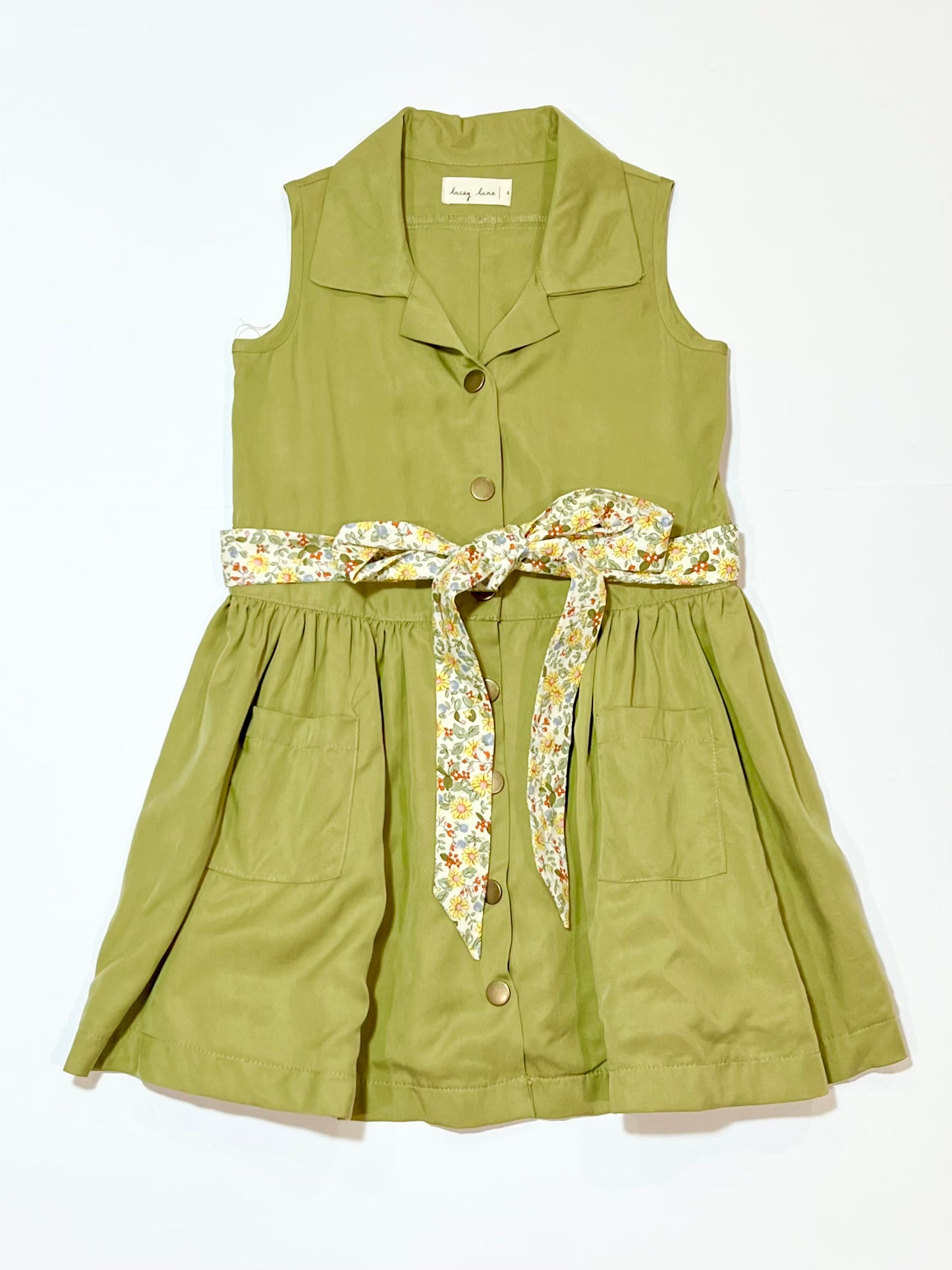 Green shirt dress - Size 4