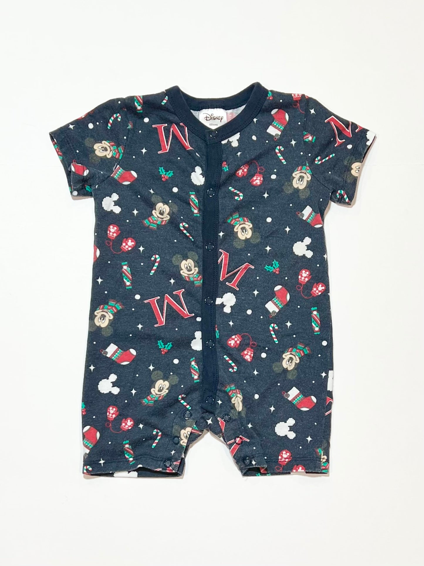 Christmas Mickey romper - Size 1