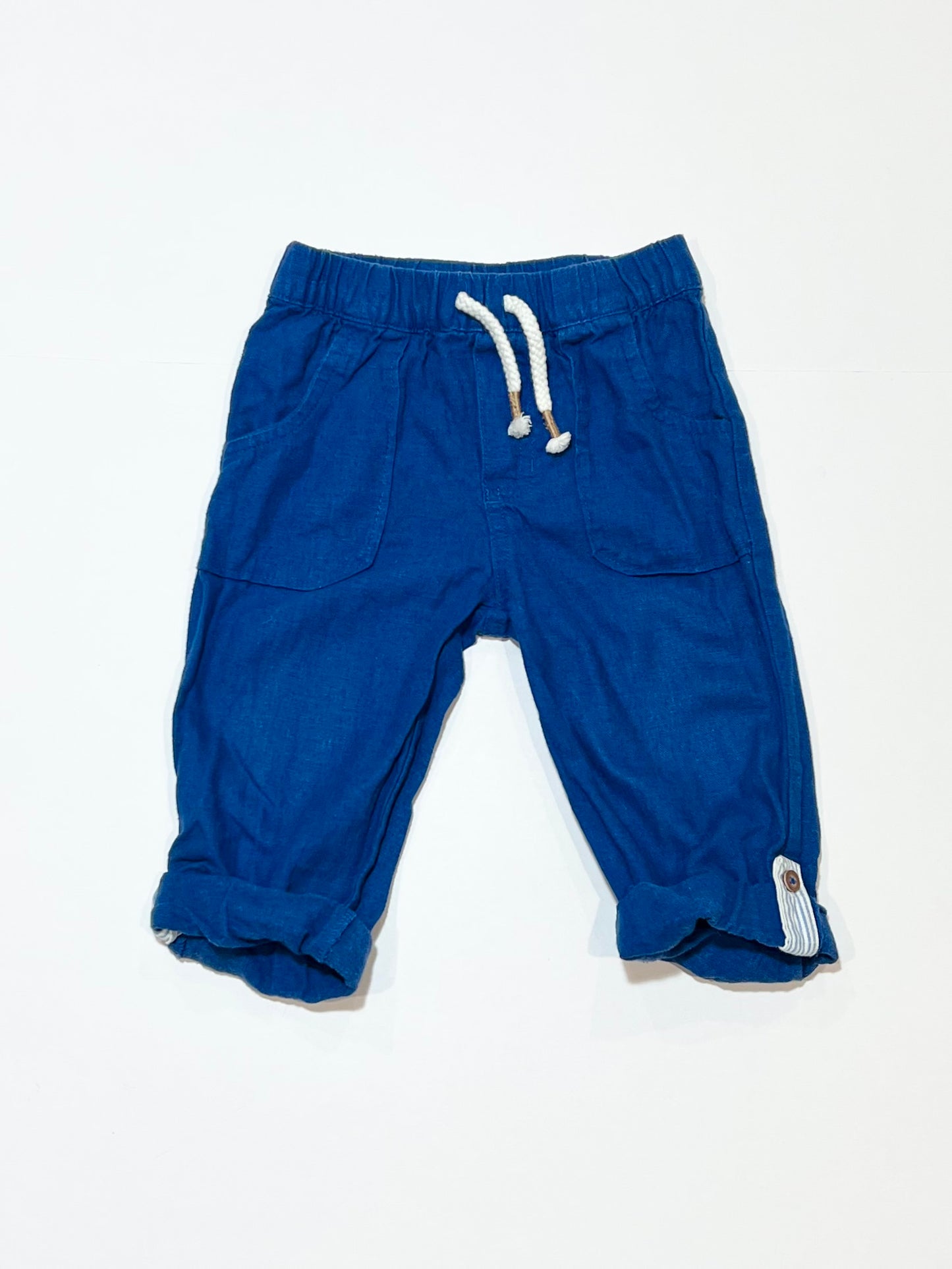 Cropped linen pants - Size 1