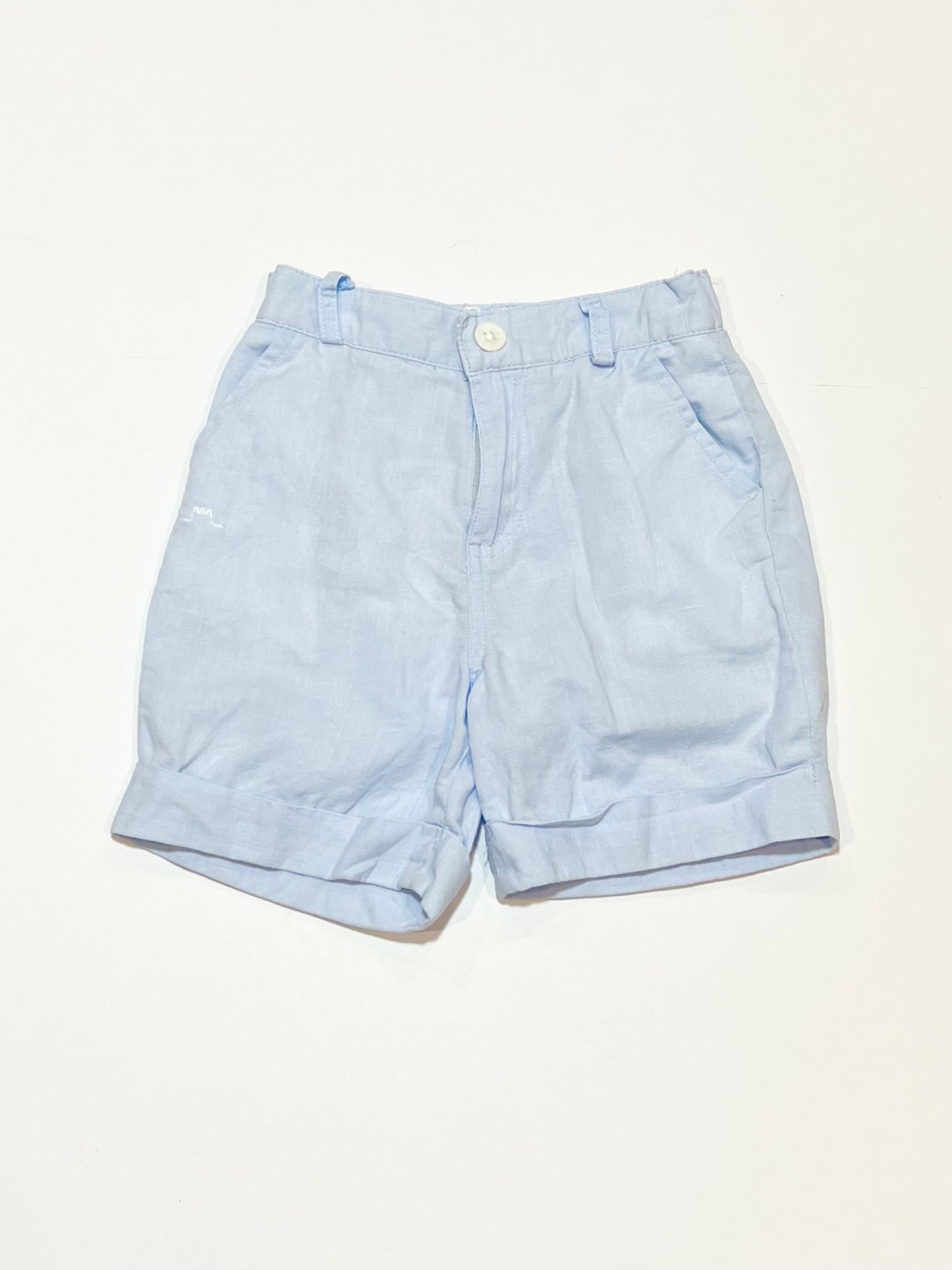Blue linen shorts - Size 1