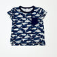 Whales tee - Size 1